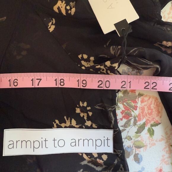 Womens Dark Fairy Grunge Sheer Floral Blouse Top Medium Dark Romantic Ethereal - Picture 11 of 15